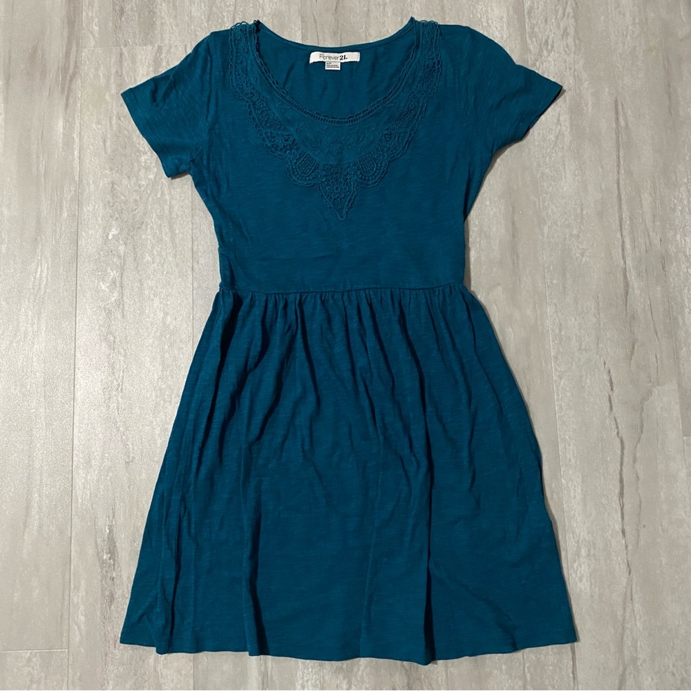 VINTAGE Forever 21 blue floral dresss